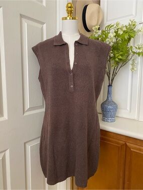 Universal Thread Brown Sleeveless Polo Mini Dress